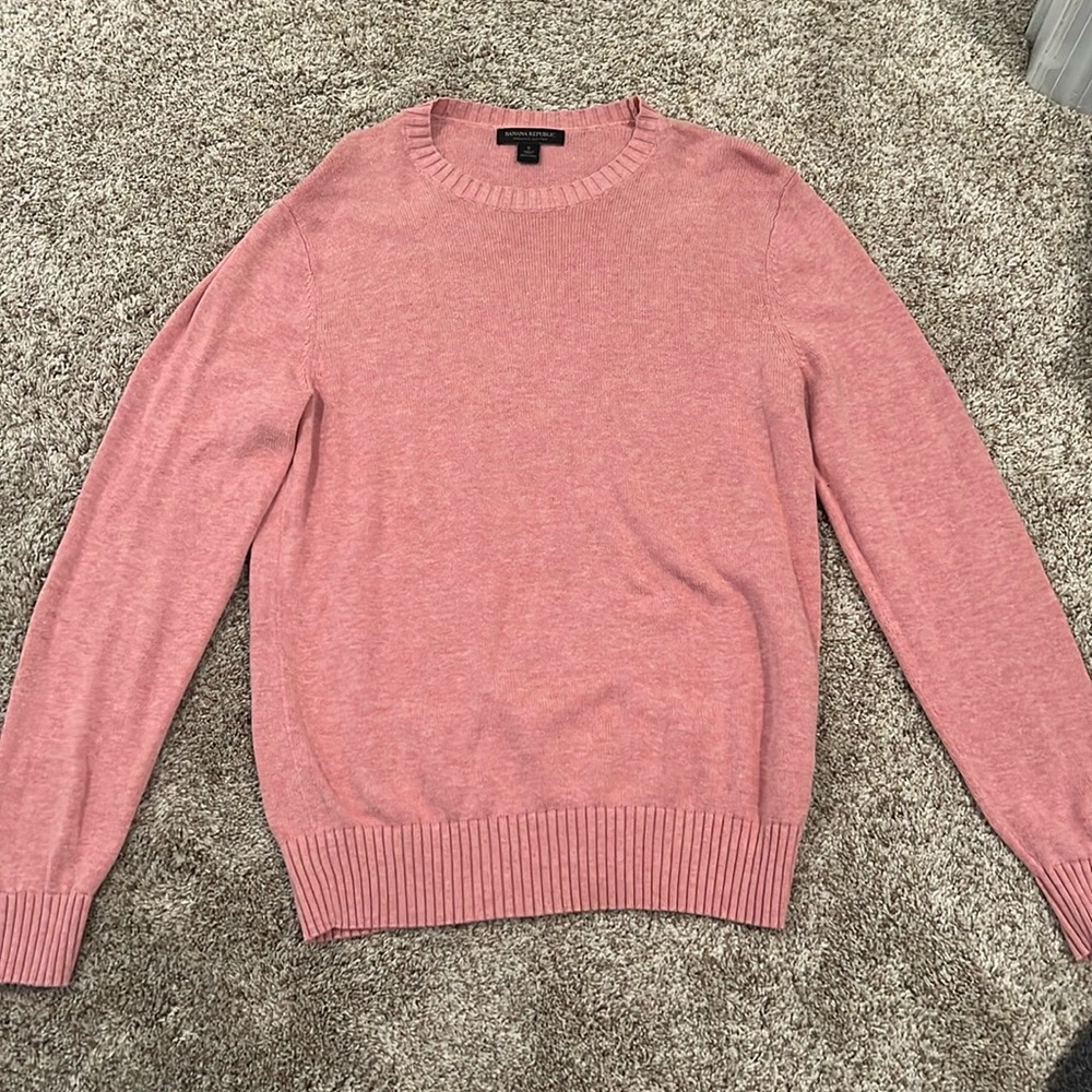 Banana republic pink cotton sweater size S, perfect condition, worn 2-5 times